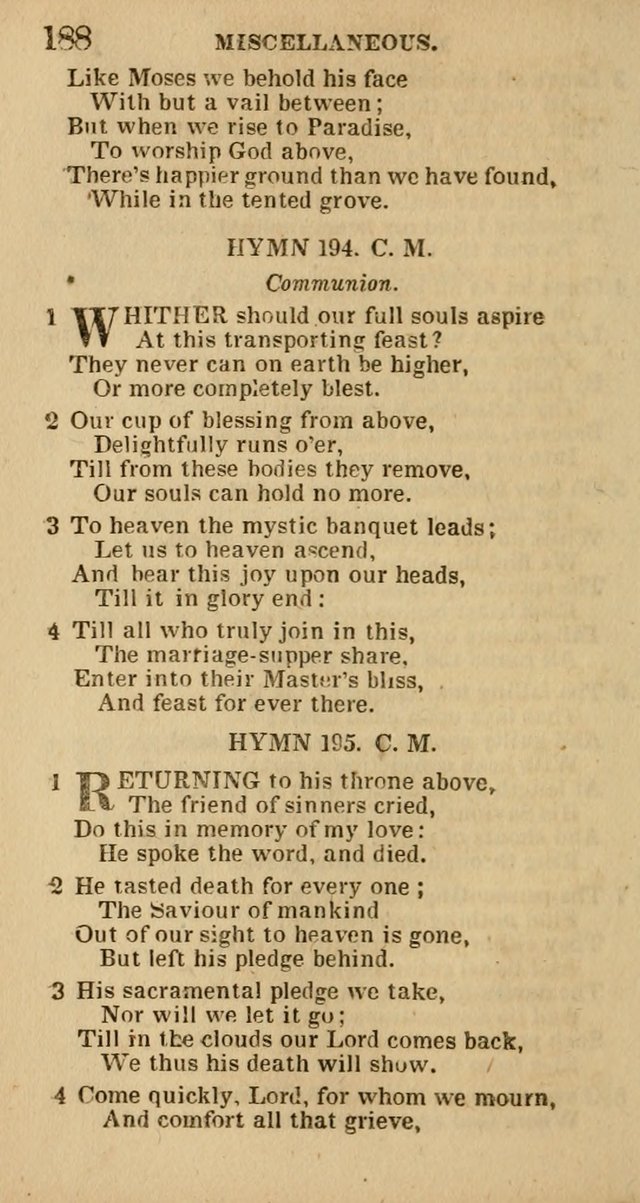 The Camp-Meeting Chorister: or, a collection of hymns and spiritual songs, for the pious of all denominations. To be sung at camp meetings, during revivals of religion, and on other occasions page 190