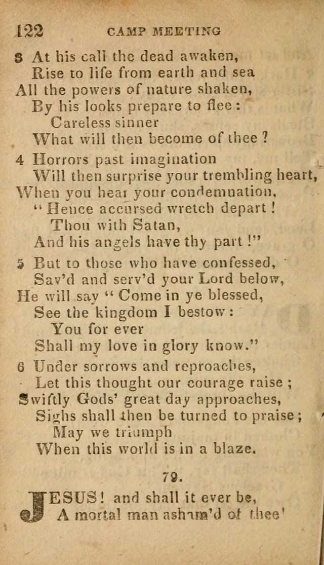 The Camp Meeting Hymn Book: containing the most approved hymns and spiritual songs Used by the Methodist Connexion in the United States page 124