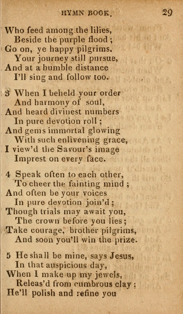 The Camp Meeting Hymn Book: containing the most approved hymns and spiritual songs Used by the Methodist Connexion in the United States page 29