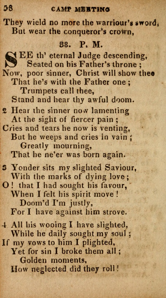 The Camp Meeting Hymn Book: containing the most approved hymns and spiritual songs Used by the Methodist Connexion in the United States page 60