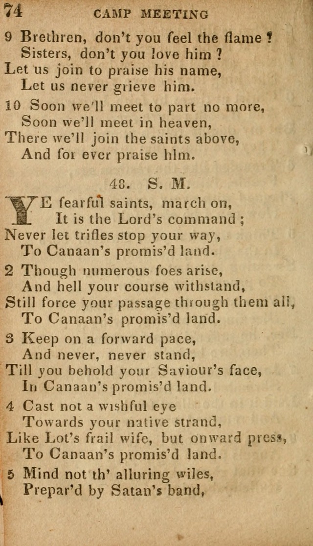 The Camp Meeting Hymn Book: containing the most approved hymns and spiritual songs Used by the Methodist Connexion in the United States page 76