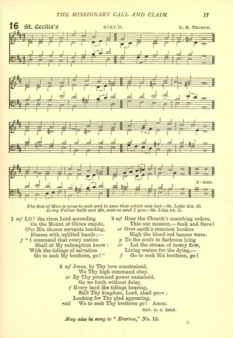The Church Missionary Hymn Book page 17