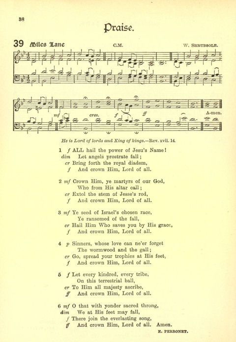 The Church Missionary Hymn Book page 38