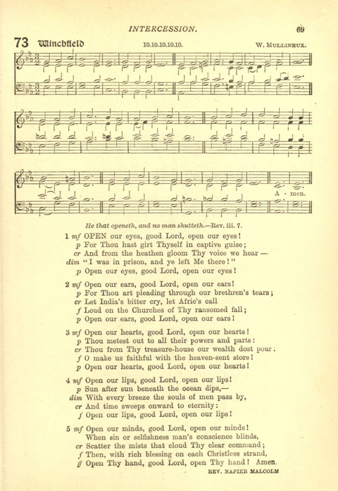 The Church Missionary Hymn Book page 67