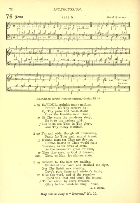 The Church Missionary Hymn Book page 70