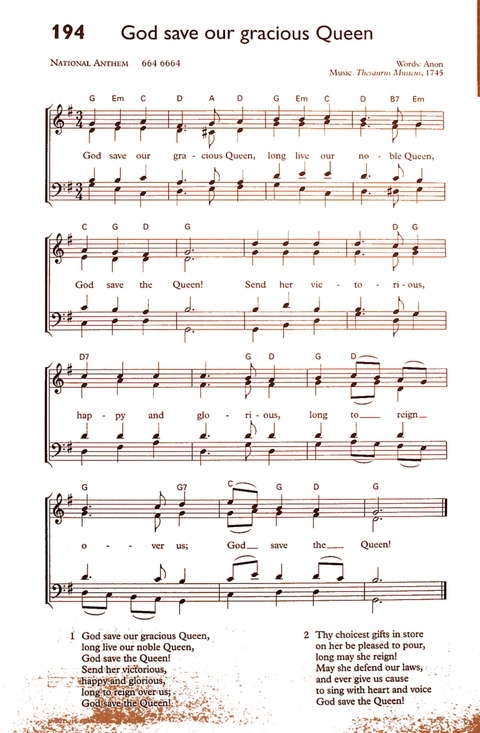 Complete Mission Praise 194. God save our gracious Queen | Hymnary.org
