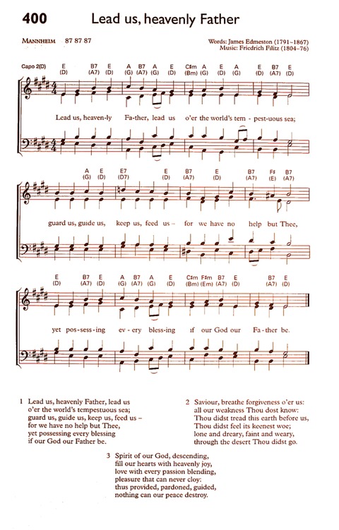 Lead Us, Heavenly Father, Lead Us (Tune: Mannheim - 3vv) [with lyrics for  congregations] 