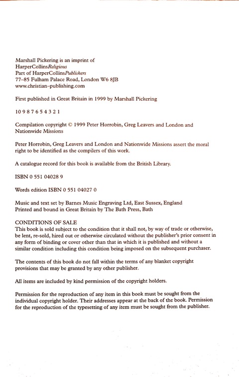 Complete Mission Praise page iv