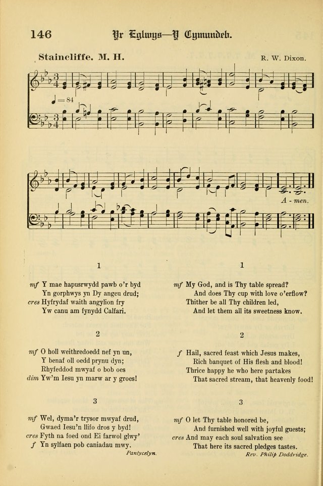 Cân a Mawl: llyfr hymna a thonau Methodistiaid Calfinaidd Unol Dalaethau yr America=Song and Praise: the hymnal of the Calvinistic Methodist Church of the United States of America page 148