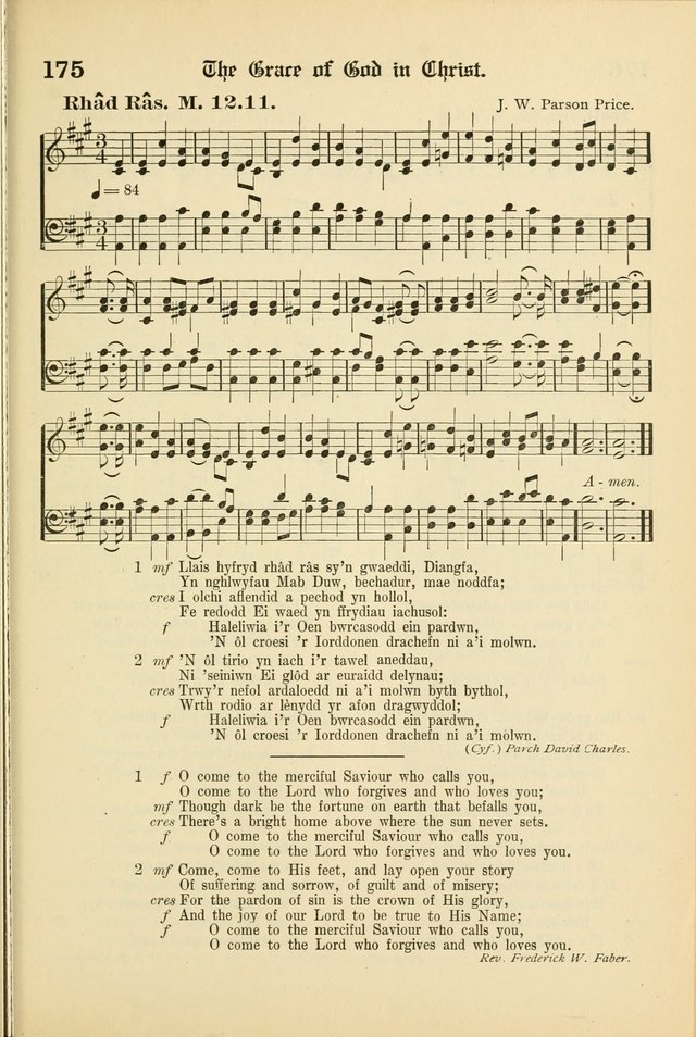 Cân a Mawl: llyfr hymna a thonau Methodistiaid Calfinaidd Unol Dalaethau yr America=Song and Praise: the hymnal of the Calvinistic Methodist Church of the United States of America page 179