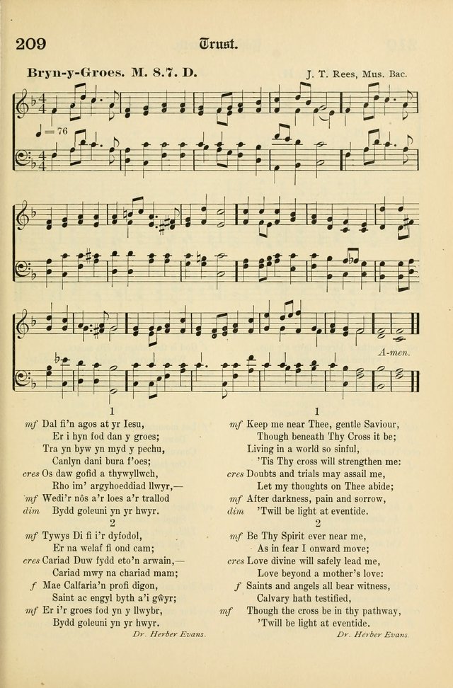 Cân a Mawl: llyfr hymna a thonau Methodistiaid Calfinaidd Unol Dalaethau yr America=Song and Praise: the hymnal of the Calvinistic Methodist Church of the United States of America page 213