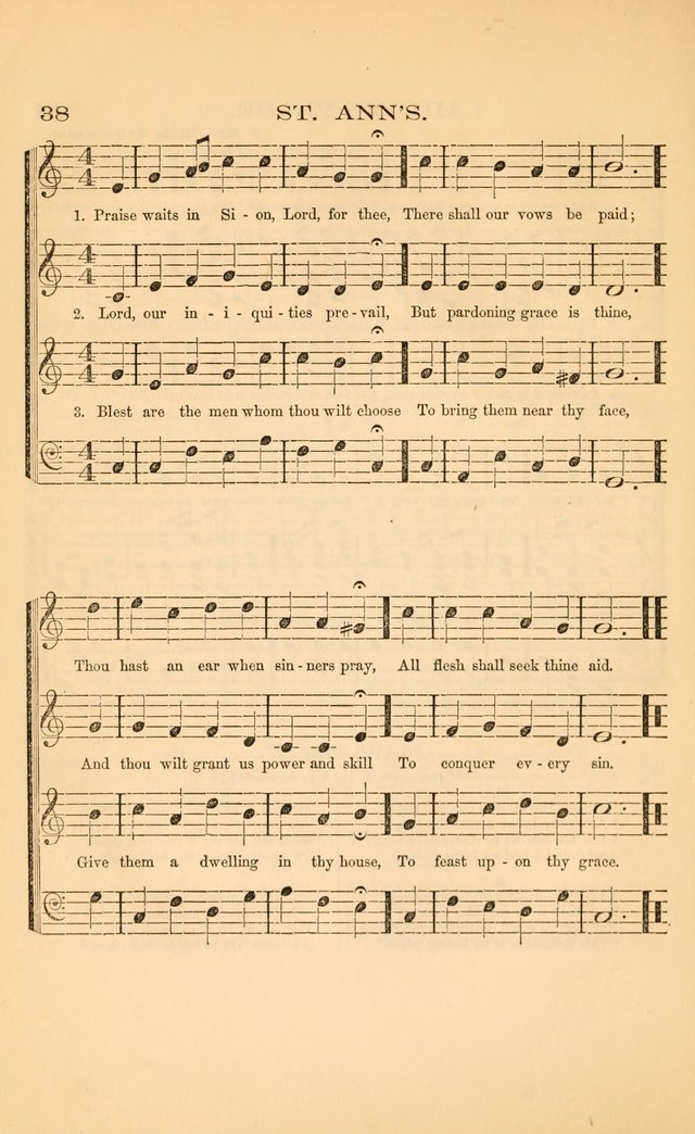 Church music: with selections for the ordinary occasions of public and social worship, from the Psalms and hymns of the Presbyterian Church in the United States of America page 38
