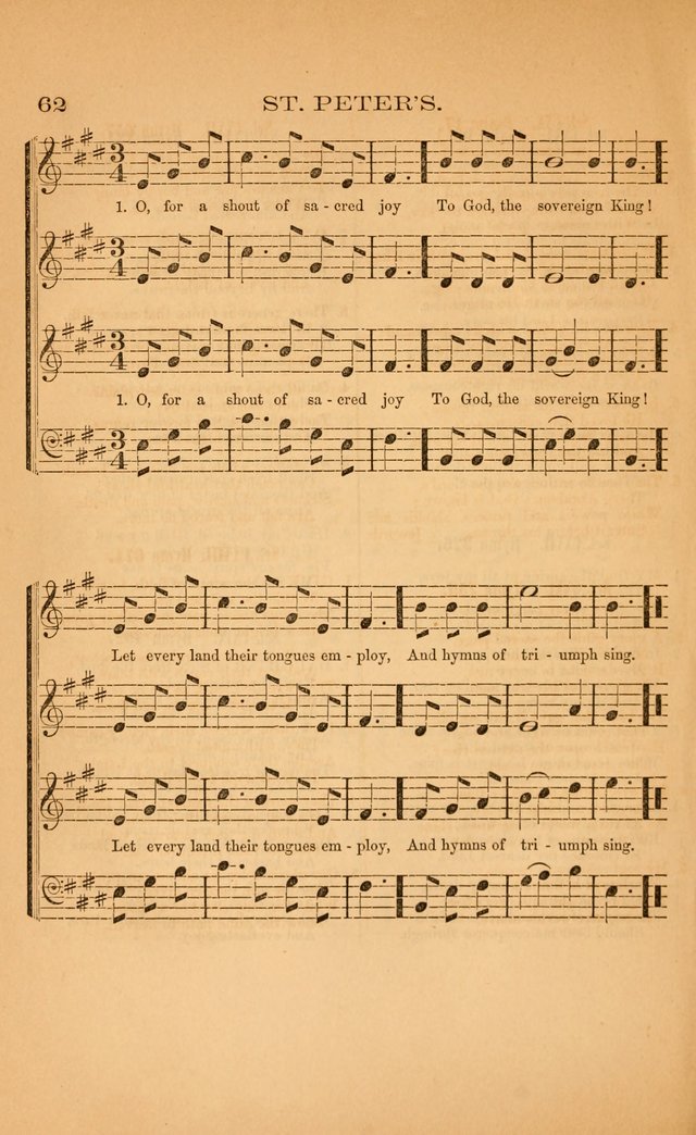 Church music: with selections for the ordinary occasions of public and social worship, from the Psalms and hymns of the Presbyterian Church in the United States of America page 62