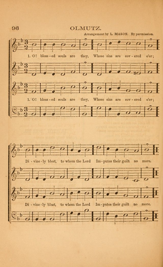 Church music: with selections for the ordinary occasions of public and social worship, from the Psalms and hymns of the Presbyterian Church in the United States of America page 96