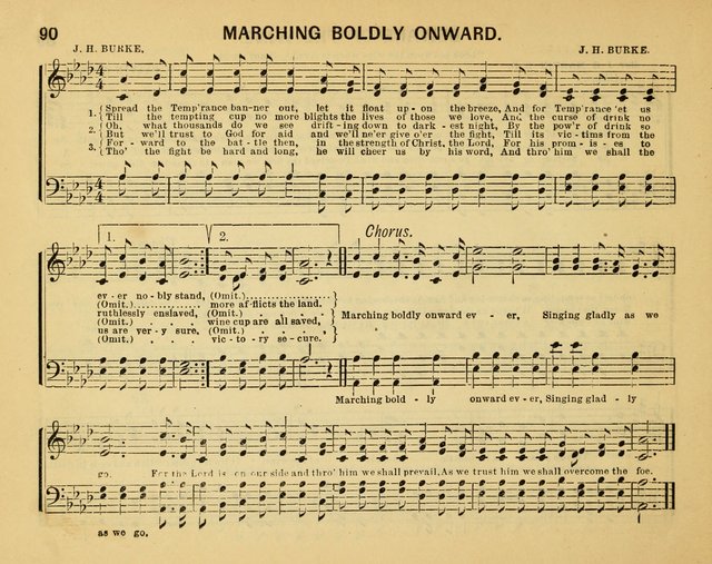 Crystal Notes: a choice collection of new temperance hymns and songs for red, white and blue ribbon clubs, gospel meetings, and every phase of the temperance work... page 90