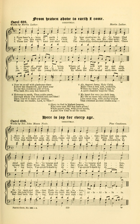 Carols Old and Carols New: for use at Christmas and other seasons of the Christian year page 527