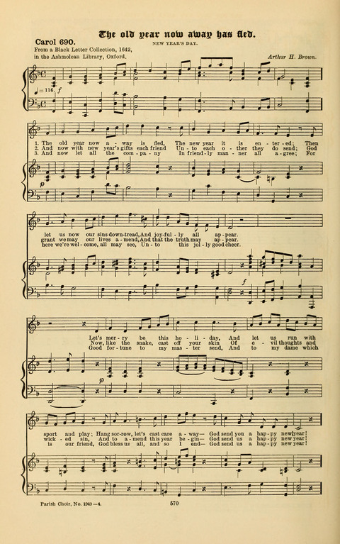Carols Old and Carols New: for use at Christmas and other seasons of the Christian year page 580