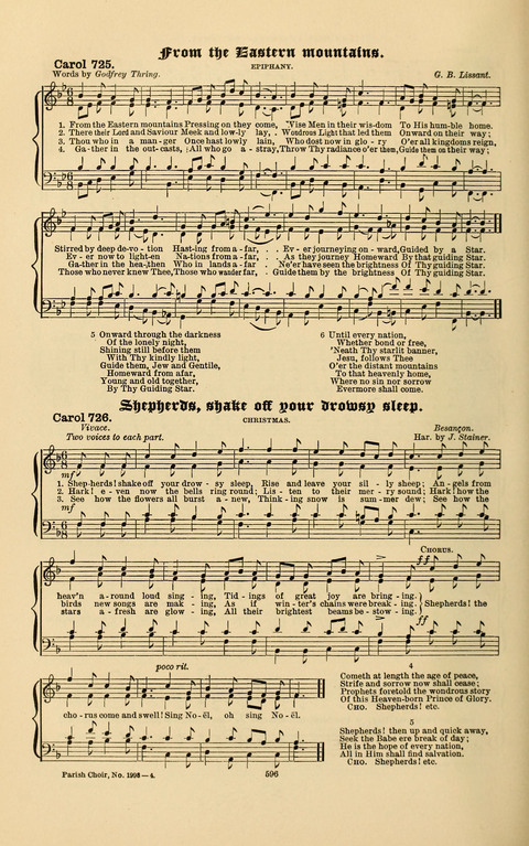 Carols Old and Carols New: for use at Christmas and other seasons of the Christian year page 606