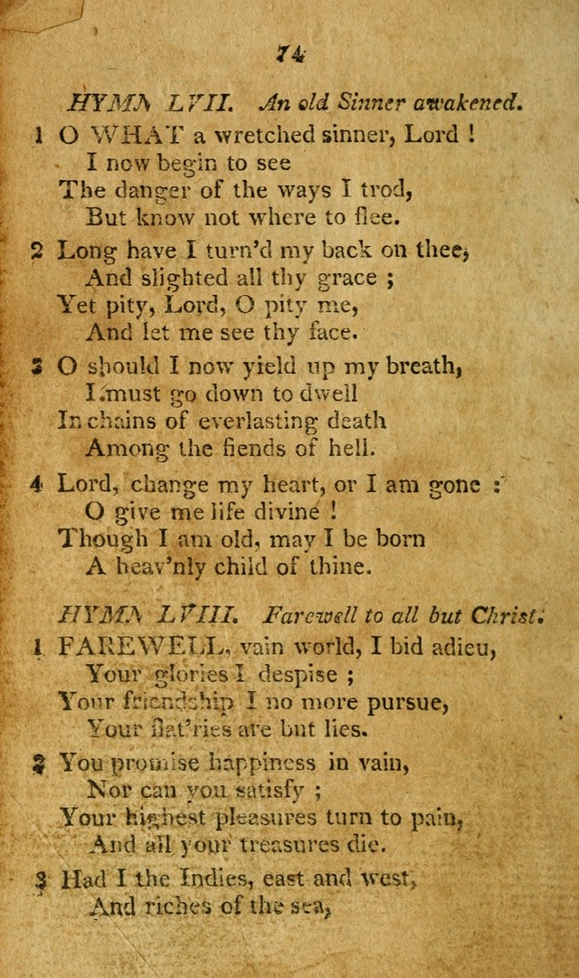 A Collection of original and select hymns and spiritual songs: for the use of Christian societies page 79