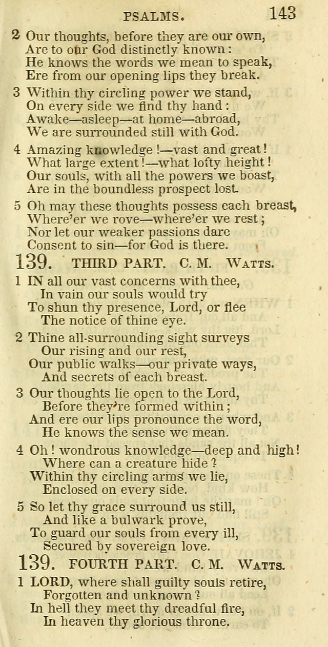 The Christian Psalmist: being a collection of psalms, hymns, and spiritual songs compiled from the most approved authors, and designed as a standard hymn book for public and social worship page 143