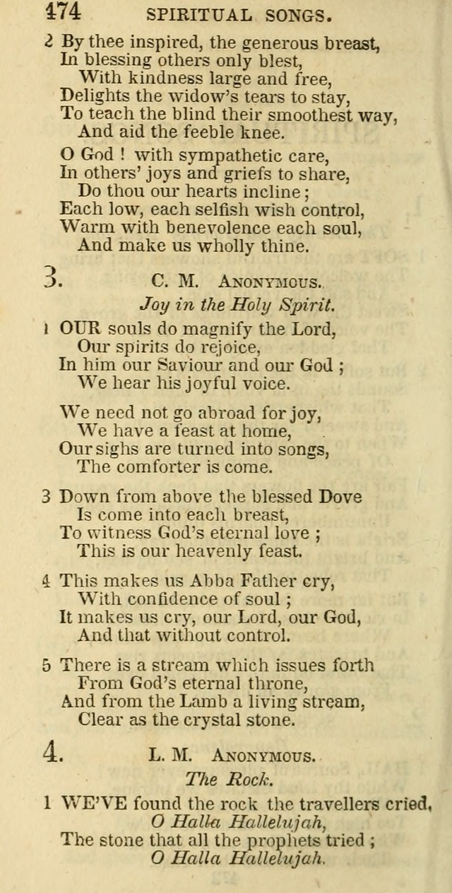 The Christian Psalmist: being a collection of psalms, hymns, and spiritual songs compiled from the most approved authors, and designed as a standard hymn book for public and social worship page 474