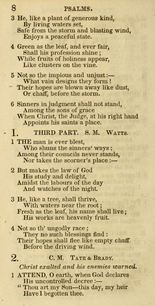 The Christian Psalmist: being a collection of psalms, hymns, and spiritual songs compiled from the most approved authors, and designed as a standard hymn book for public and social worship page 8