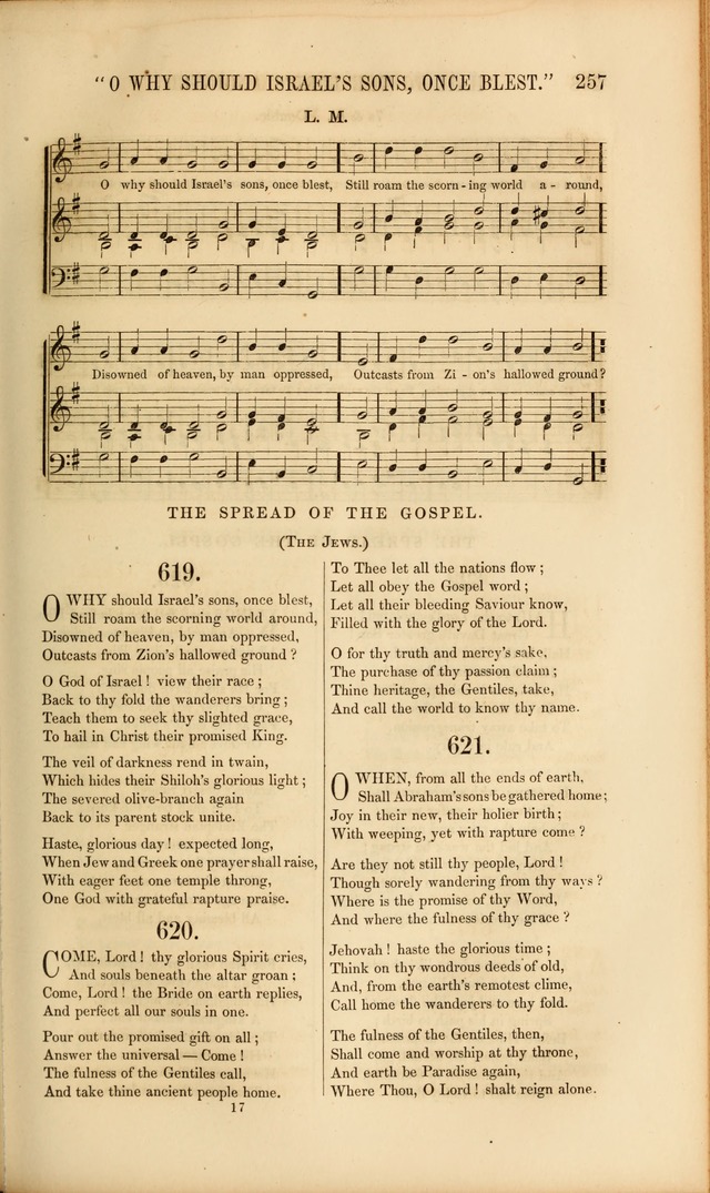 Church Pastorals, hymns and tunes for public and social worship page 257