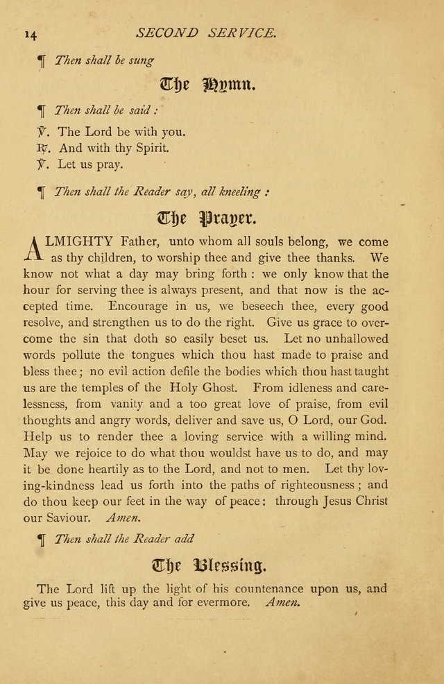 The Church Porch: a service book and hymnal for Sunday schools page 14