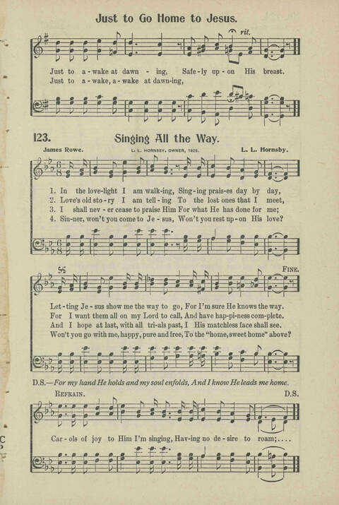 Christian Praise: edited and compiled for use in Sunday schools, churches, evangelistic meetings, singing conventions and all religious services page 112