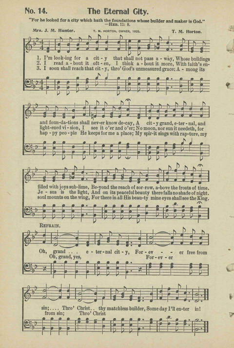 Christian Praise: edited and compiled for use in Sunday schools, churches, evangelistic meetings, singing conventions and all religious services page 14