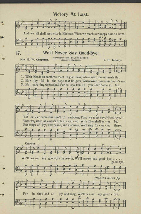 Christian Praise: edited and compiled for use in Sunday schools, churches, evangelistic meetings, singing conventions and all religious services page 17