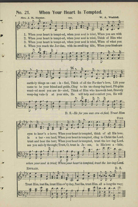 Christian Praise: edited and compiled for use in Sunday schools, churches, evangelistic meetings, singing conventions and all religious services page 21