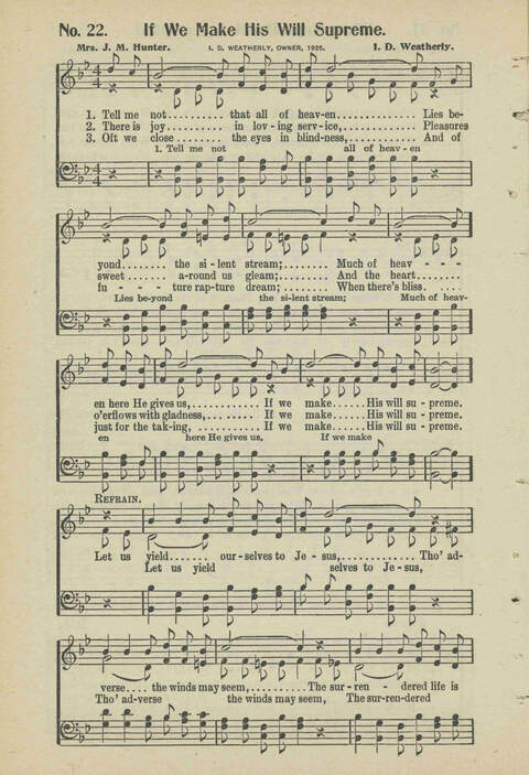 Christian Praise: edited and compiled for use in Sunday schools, churches, evangelistic meetings, singing conventions and all religious services page 22