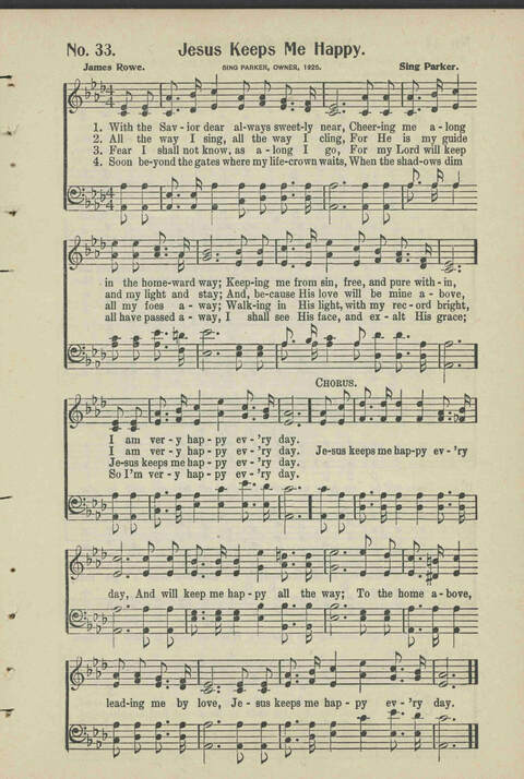 Christian Praise: edited and compiled for use in Sunday schools, churches, evangelistic meetings, singing conventions and all religious services page 31