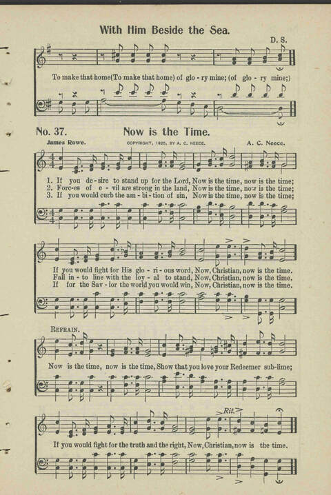 Christian Praise: edited and compiled for use in Sunday schools, churches, evangelistic meetings, singing conventions and all religious services page 35