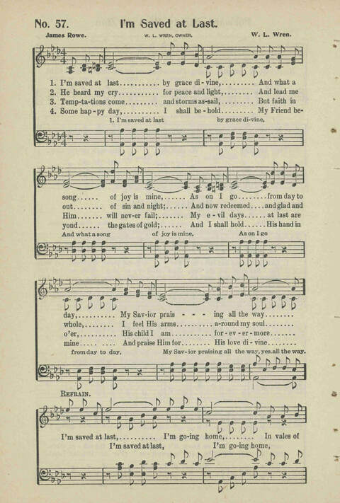 Christian Praise: edited and compiled for use in Sunday schools, churches, evangelistic meetings, singing conventions and all religious services page 54