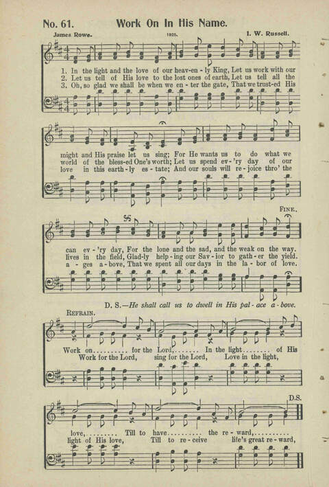 Christian Praise: edited and compiled for use in Sunday schools, churches, evangelistic meetings, singing conventions and all religious services page 58