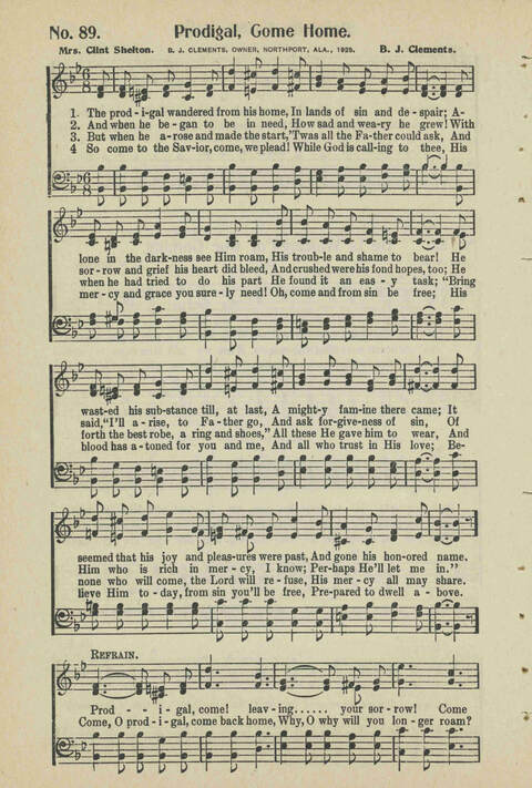 Christian Praise: edited and compiled for use in Sunday schools, churches, evangelistic meetings, singing conventions and all religious services page 76