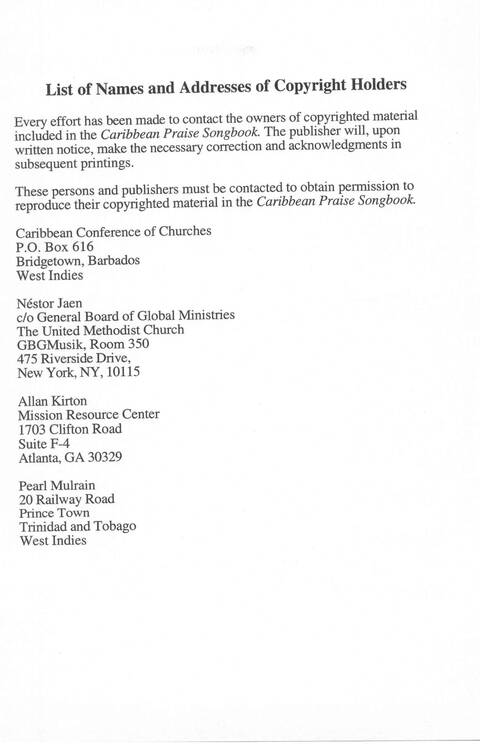 Caribbean Praise page 33