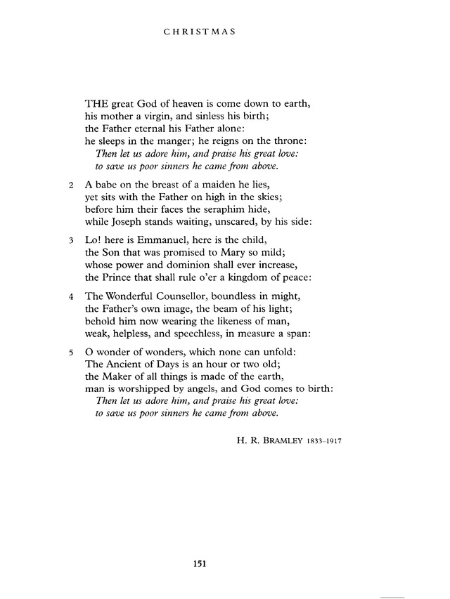Common Praise: A new edition of Hymns Ancient and Modern page 151