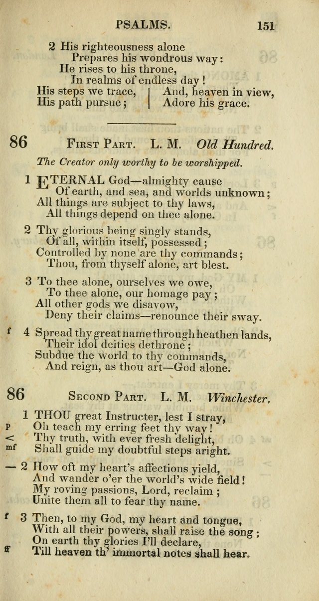 Church Psalmody: a Collection of Psalms and Hymns adapted to public worship page 154