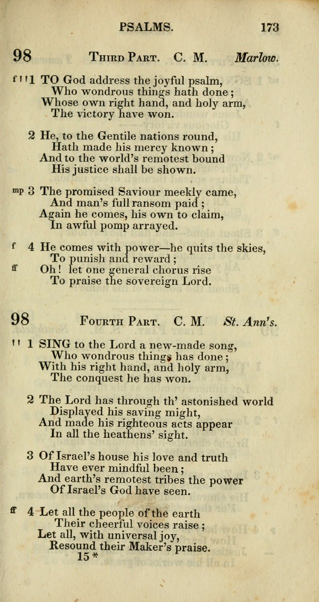 Church Psalmody: a Collection of Psalms and Hymns adapted to public worship page 176