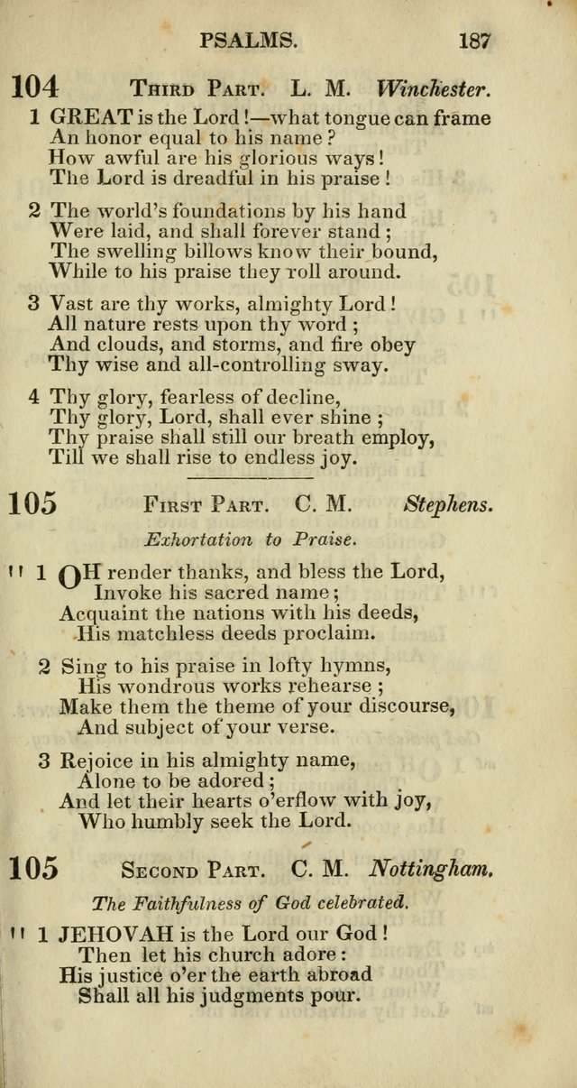 Church Psalmody: a Collection of Psalms and Hymns adapted to public worship page 190