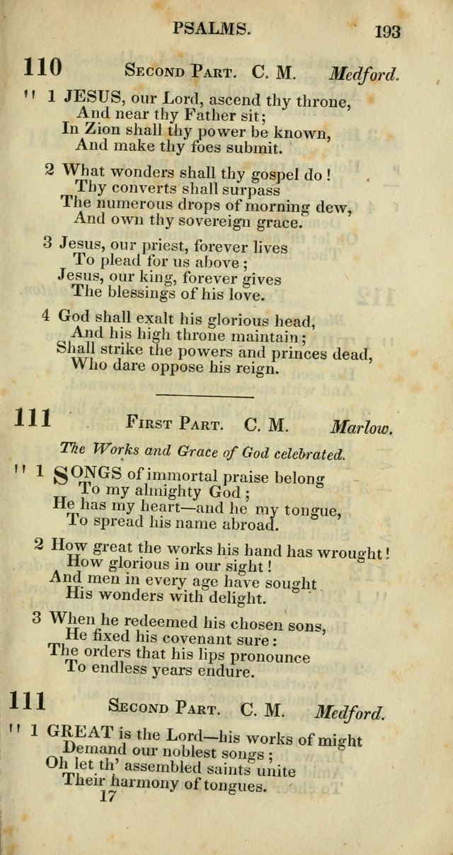 Church Psalmody: a Collection of Psalms and Hymns adapted to public worship page 196