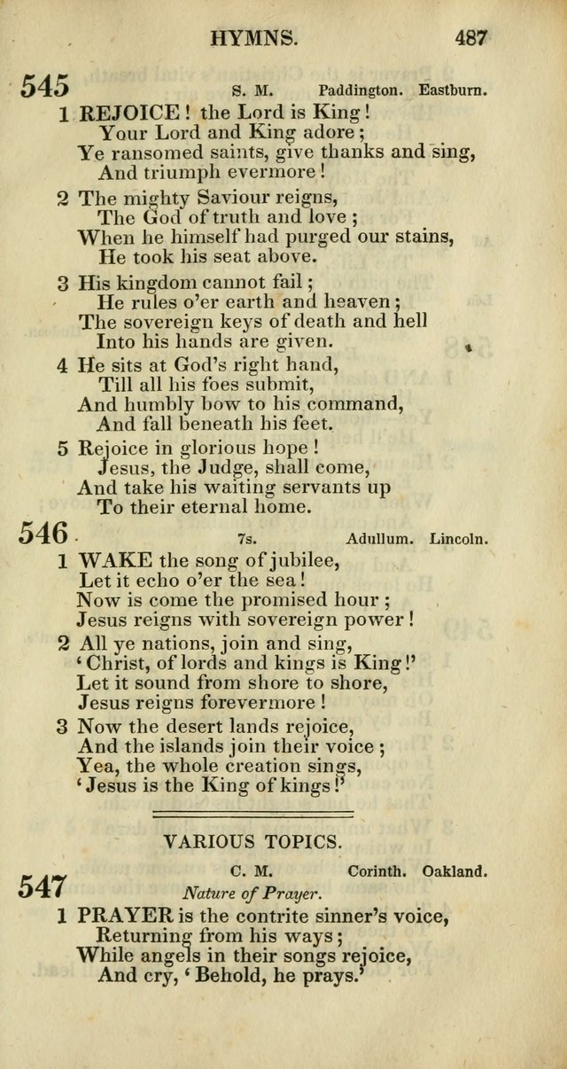 Church Psalmody: a Collection of Psalms and Hymns adapted to public worship page 490