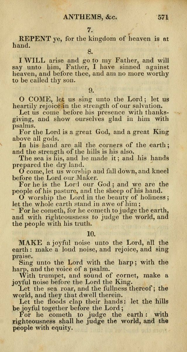 Church Psalmody: a Collection of Psalms and Hymns adapted to public worship page 574
