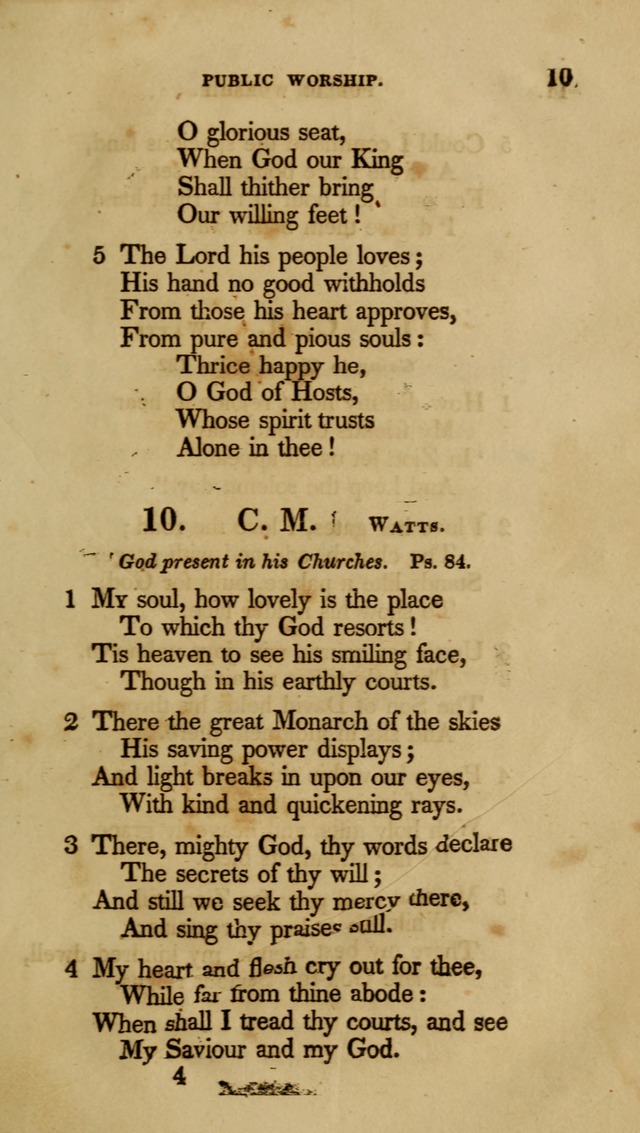 A Collection of Psalms and Hymns for Christian Worship (6th ed.) page 9