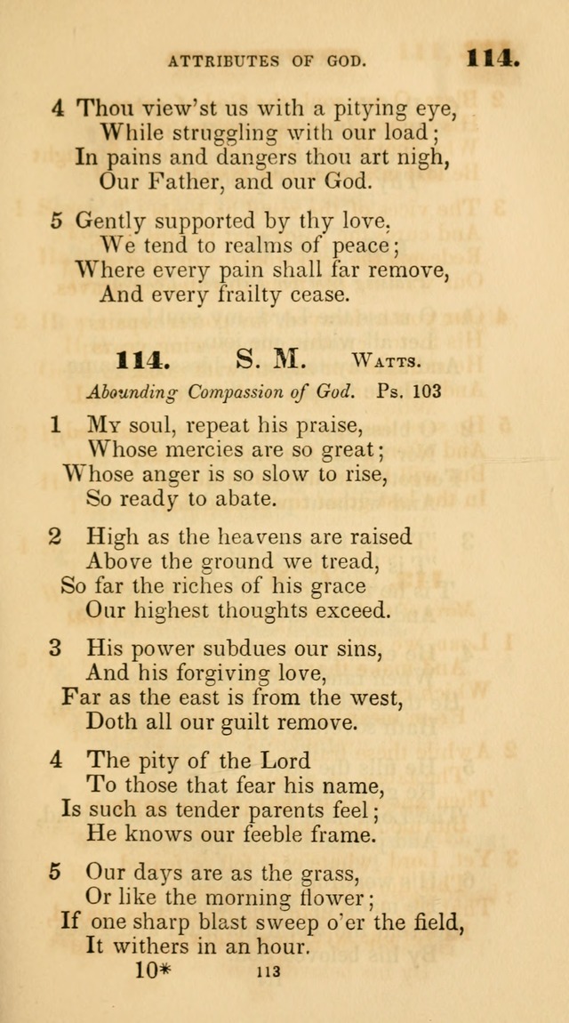 A Collection of Psalms and Hymns for Christian Worship. (45th ed.) page 113