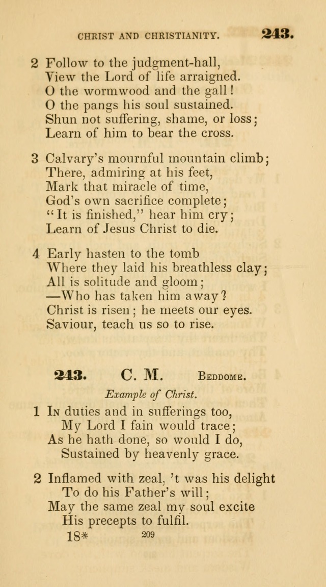 A Collection of Psalms and Hymns for Christian Worship. (45th ed.) page 209