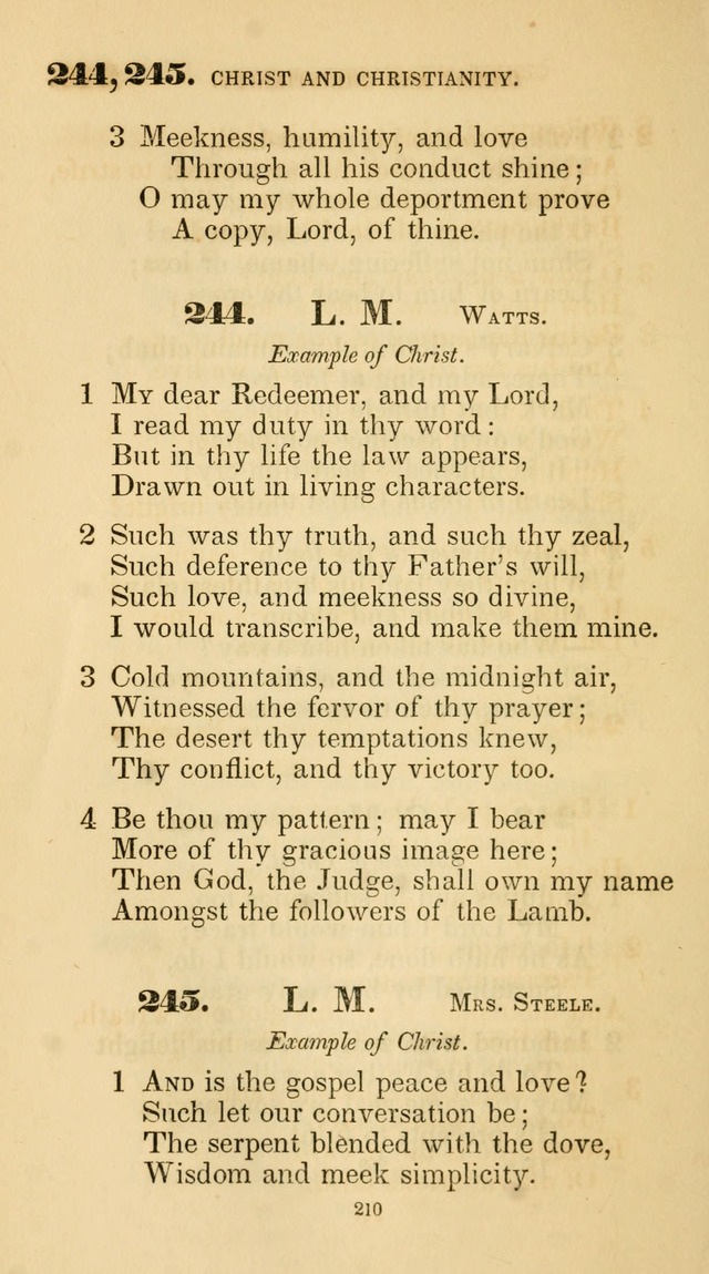 A Collection of Psalms and Hymns for Christian Worship. (45th ed.) page 210